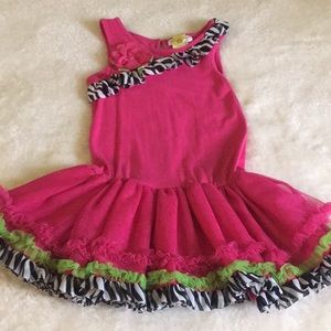 Dry Cleaned Zebra Trim Tunic